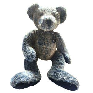 Plush Teddy Bear blue gray white vtg Benson Russ Berrie 18" stuffed animal